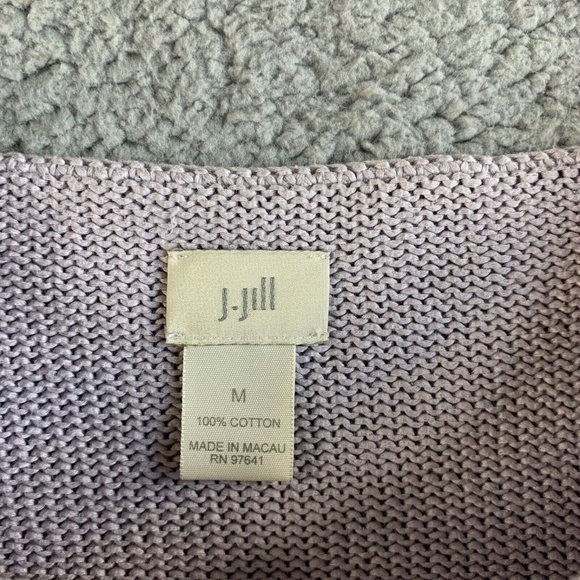 J. Jill Tunic Sweater Womens Medium Chunky Knit Long Sleeve Purple Bohemian Boho - Picture 3 of 11